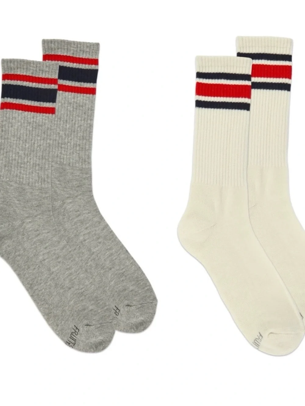 Fruit of the Loom Mens Americana Crew Socks, 2-Pack
